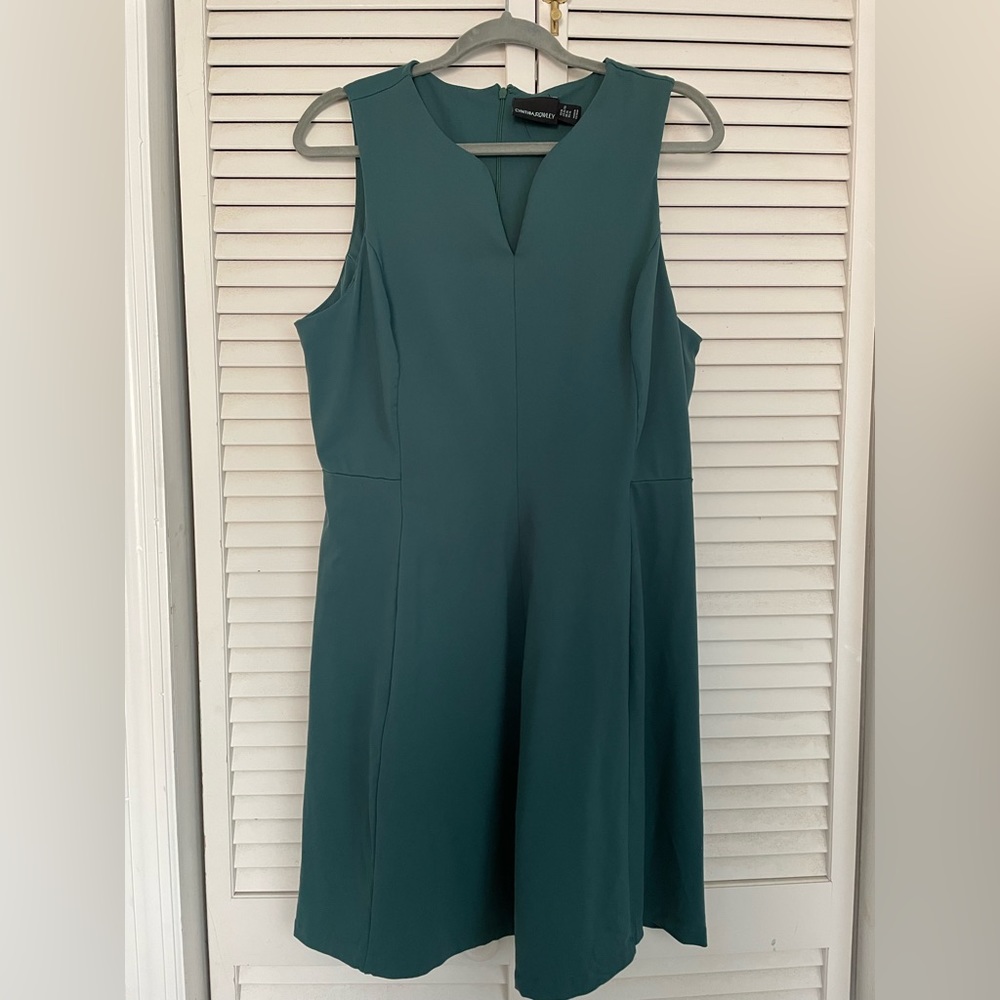 Cynthia Rowley teal cocktail dress